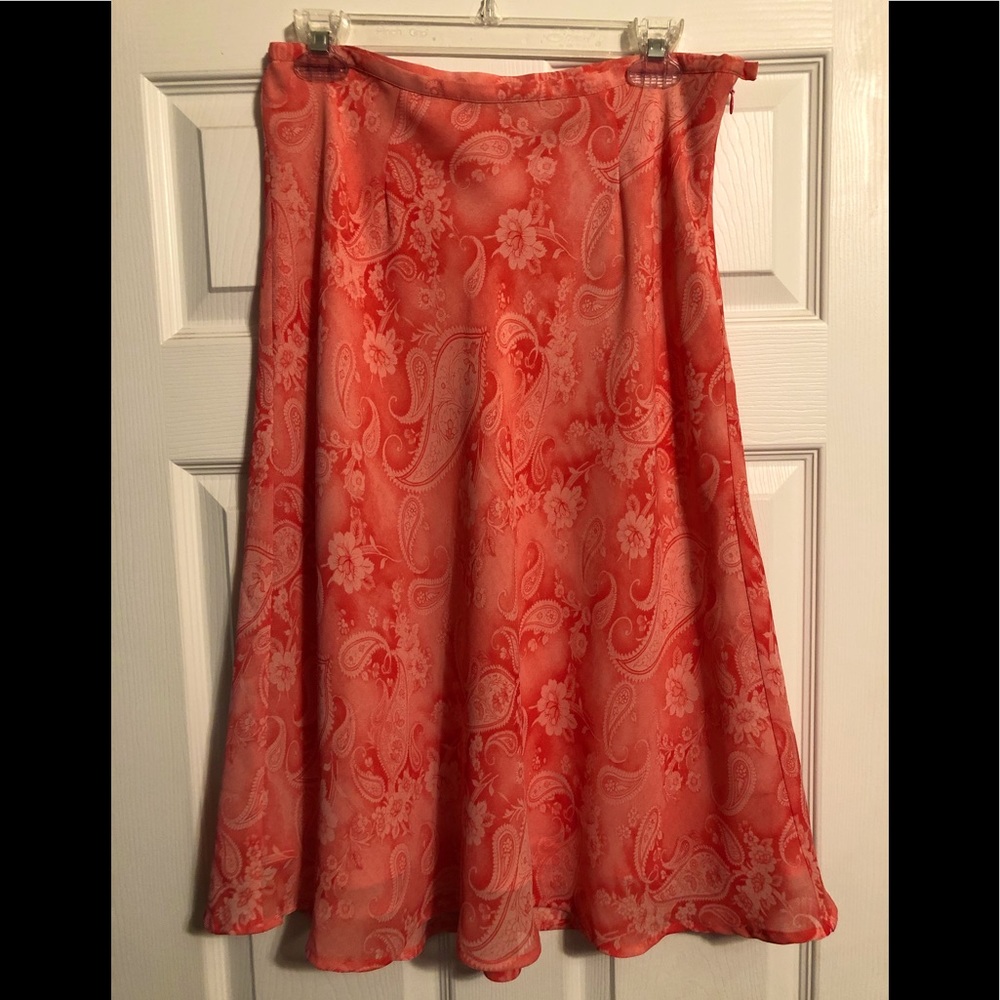 Investments Brocade Flared Midi Skirt